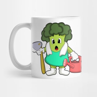 Broccoli as Farmer with Watering can Mug